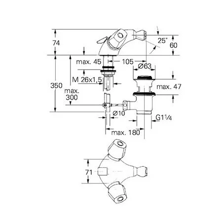 Смеситель для биде Grohe Florida 24610000 хром