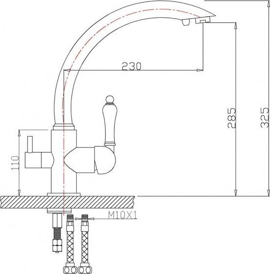 Смеситель для кухни Zorg Sanitary ZR 314 YF-33, хром