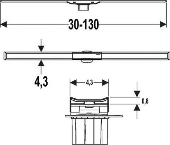 Накладная панель для лотка Geberit CleanLine 60 154.457.KS.1