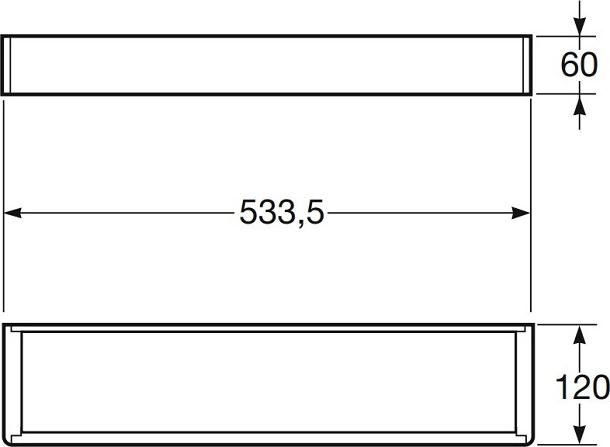 Полочка с полотенцедержателем 53 см Armani / Roca Island 7.8164.6.003.9, nero