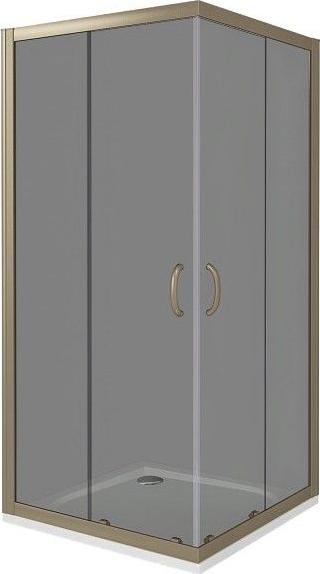 Душевой уголок 80х80 см Good Door Jazze CR-80-B-BR ДЖ00039 стекло тонированное