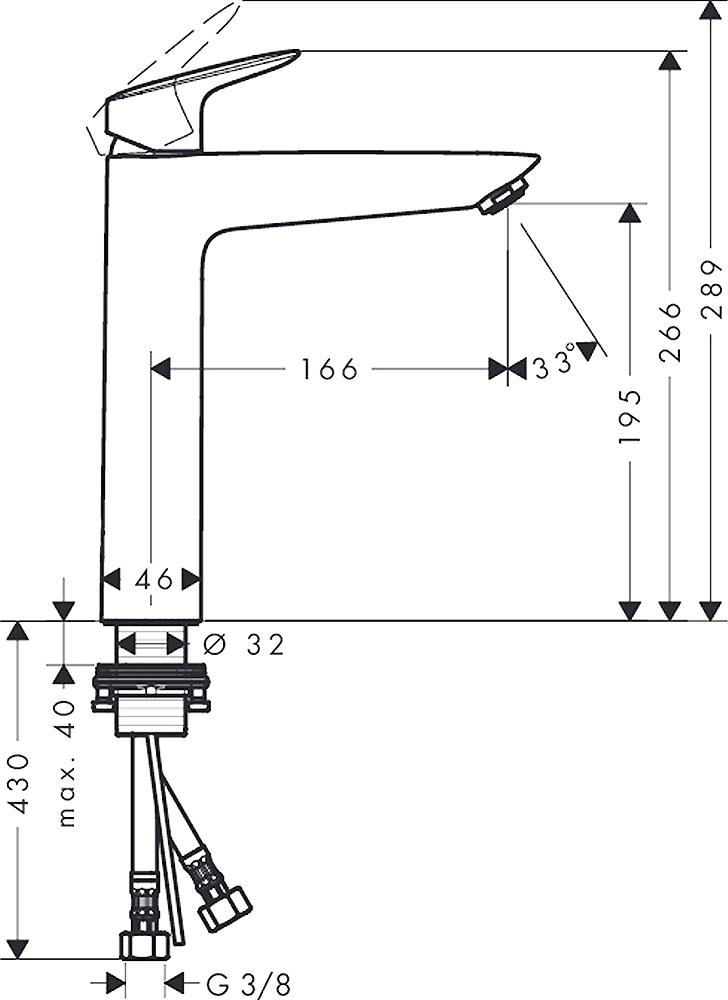 Смеситель для раковины Hansgrohe Logis 71091000, хром