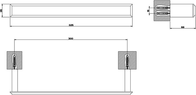 Полотенцедержатель 30 см Gessi Eleganza 46497#713, античная бронза