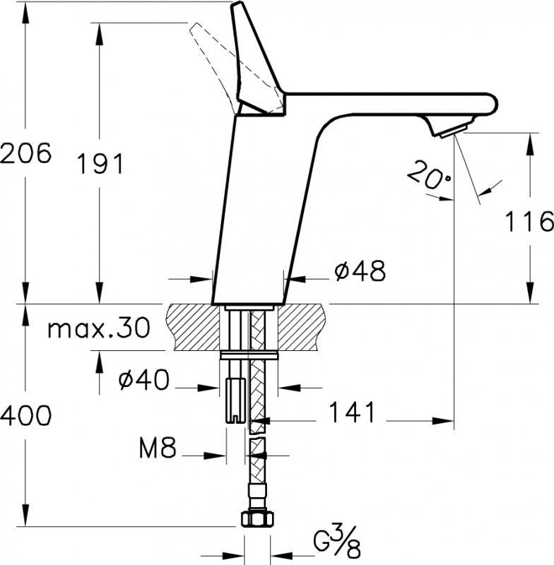 Смеситель для раковины VitrA Memoria A42329EXP