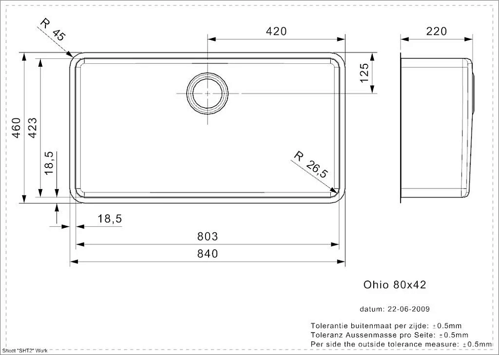 Кухонная мойка Reginox Ohio 38308 хром