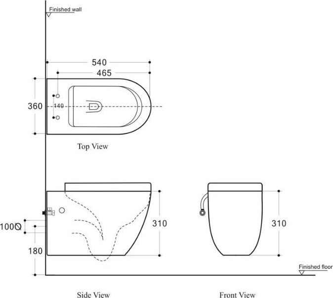 Подвесной унитаз Aquanet Rimless CETUS-W BL-102N-WHT безободковый с тонким сиденьем микролифт