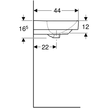 Раковина подвесная GEBERIT Smyle Square 500.259.01.1, белый