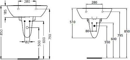 Полупьедестал Ideal Standard Oceane W306101