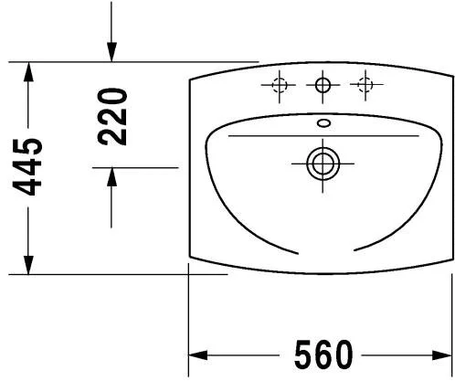 Раковина Duravit Caro 461570000 белый