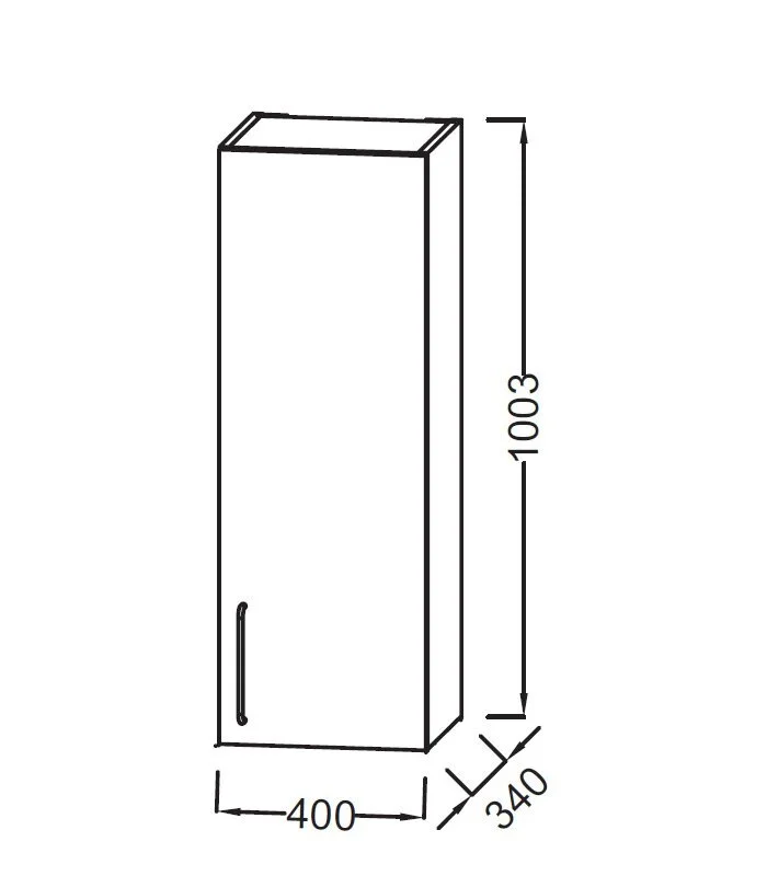 Шкаф-пенал Jacob Delafon Odeon Rive Gauche EB2571D-RX-M53 черный