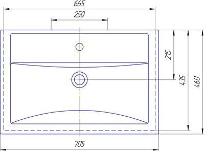 Раковина Corozo Фостер 70 SD-00000379, белый