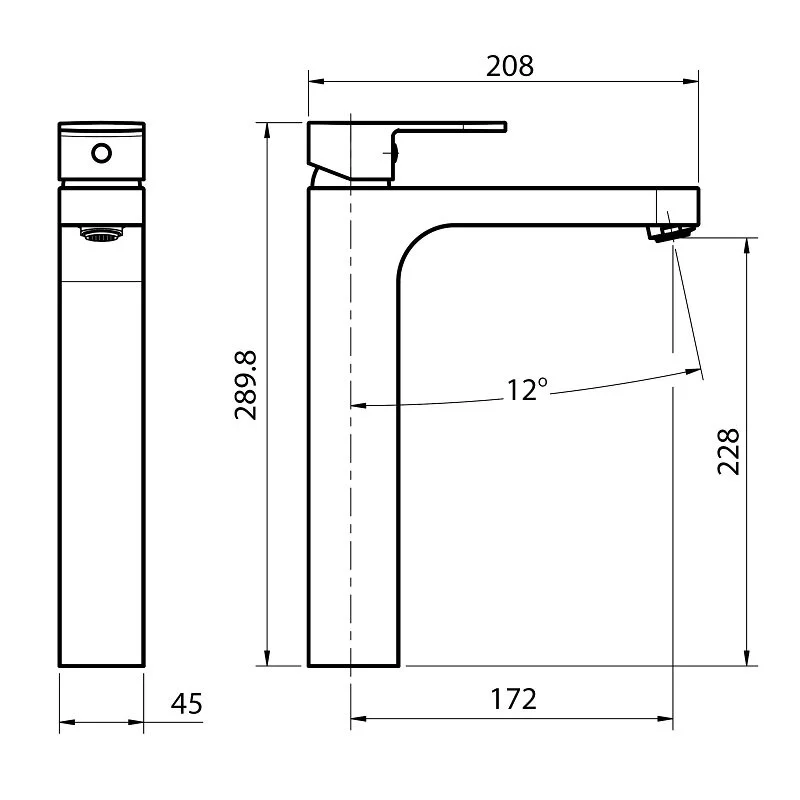 Смеситель для раковины Koller Pool Round Arc RA0200XL хром