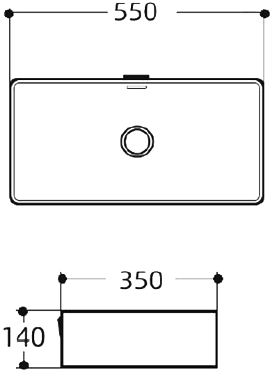 Раковина накладная Aquanet PERFECT-3-MB, черный матовый