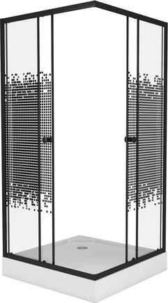 Душевой уголок Niagara 0091452QB NG-009-14Q BLACK 90х90х195 стекло мозаика