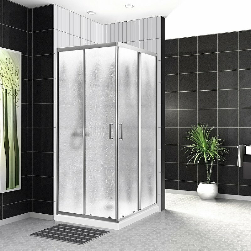 

Душевой уголок BelBagno UNO-195-A-2-100-CH-CR 100x100, профиль хром, стекло шиншилла, Uno