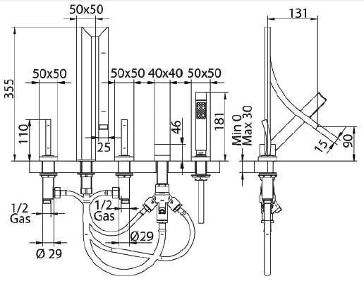 Смеситель для ванны с душем Bandini Seta 776740SN00 хром