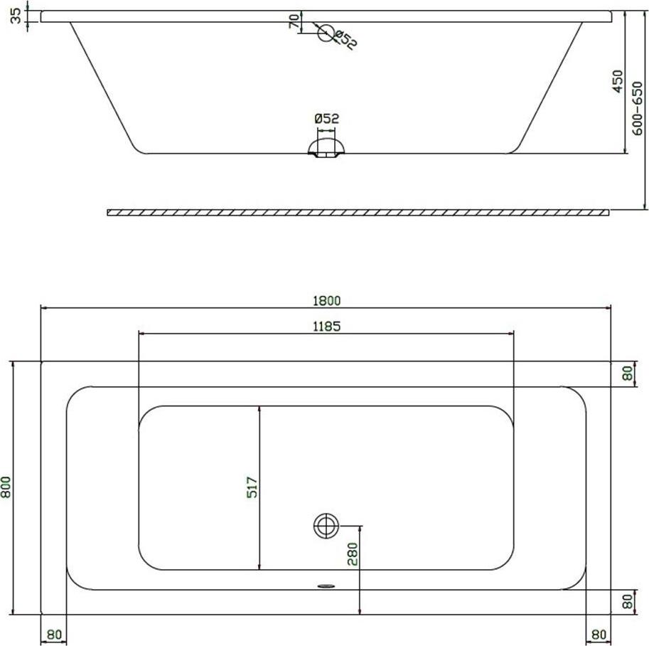 Акриловая ванна KOLO Modo XWP1181000