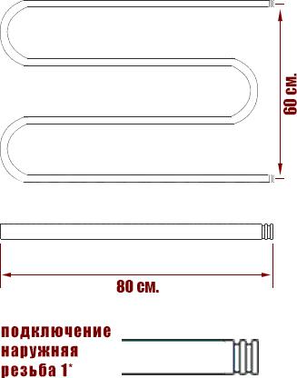 Полотенцесушитель водяной Ника Simple М-1 60/80