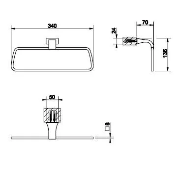 Полотенцедержатель Gessi Mimi 33297-031 хром