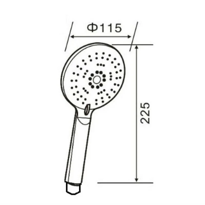 Душевая лейка Orange O-Shower OS04 серый