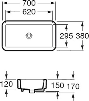 Раковина Roca Element 327572000 70 см