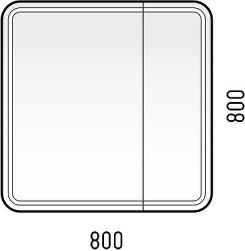 Зеркальный шкаф Corozo Алабама 80/С SD-00000902 с подсветкой Белый