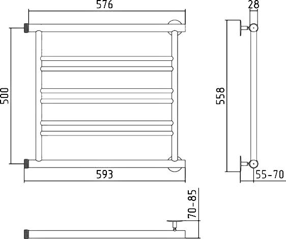 Полотенцесушитель водяной Стилье Минор 50x60 П