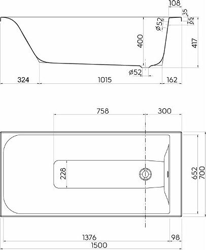 Акриловая ванна KOLO Rekord XWP1650101