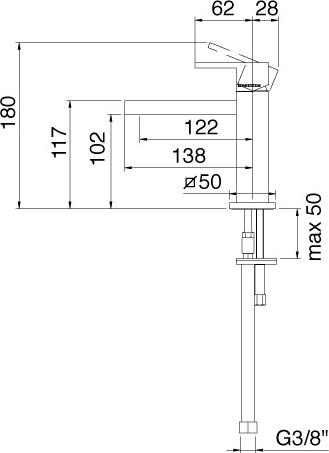 Смеситель Treemme Q 5611.CC для раковины