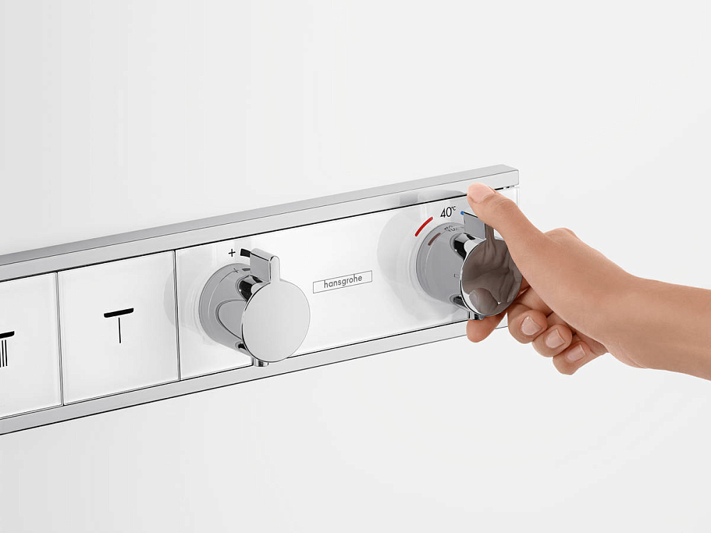 Термостат для душа Hansgrohe RainSelect 15357600, чёрный хром