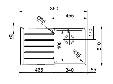 Кухонная мойка Franke Neptune 101.0068.360 серый