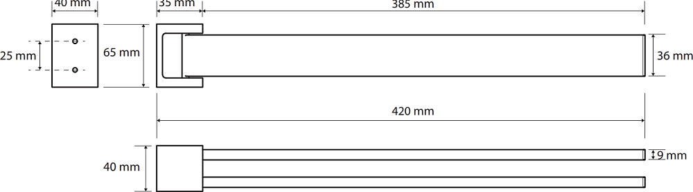 Держатель для полотенец Bemeta Gamma 145804102 хром