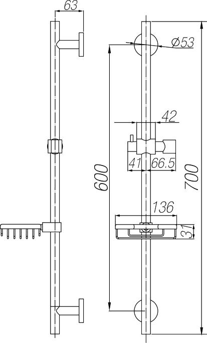 Душевая штанга Paulmark PM6001