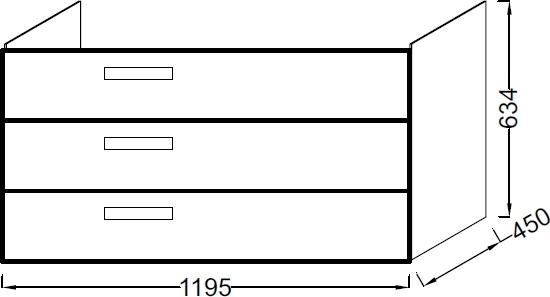 Тумба под раковину 120 см Jacob Delafon Rythmik EB1311-G1C белый