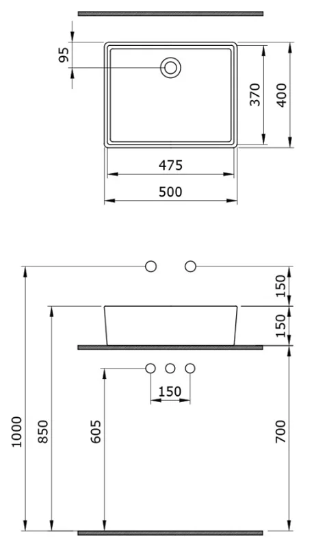 Раковина накладная Bocchi Milano 1215-021-0125 оранжевый