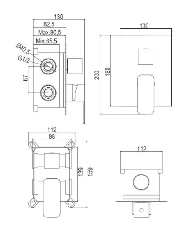 Душевая система AQG Alpha 19ALPEC21803 белый