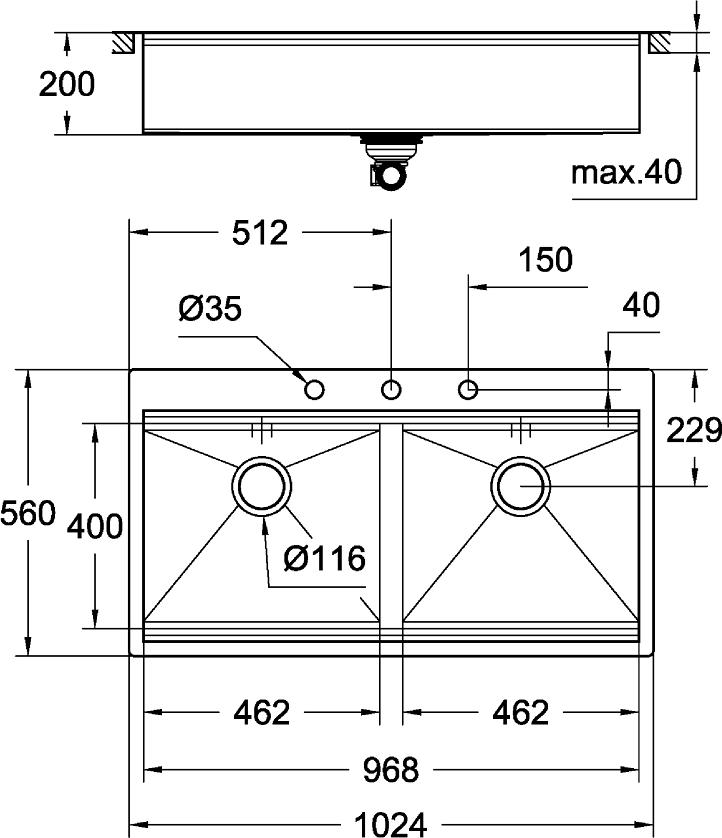 Кухонная мойка Grohe K800 31585SD0