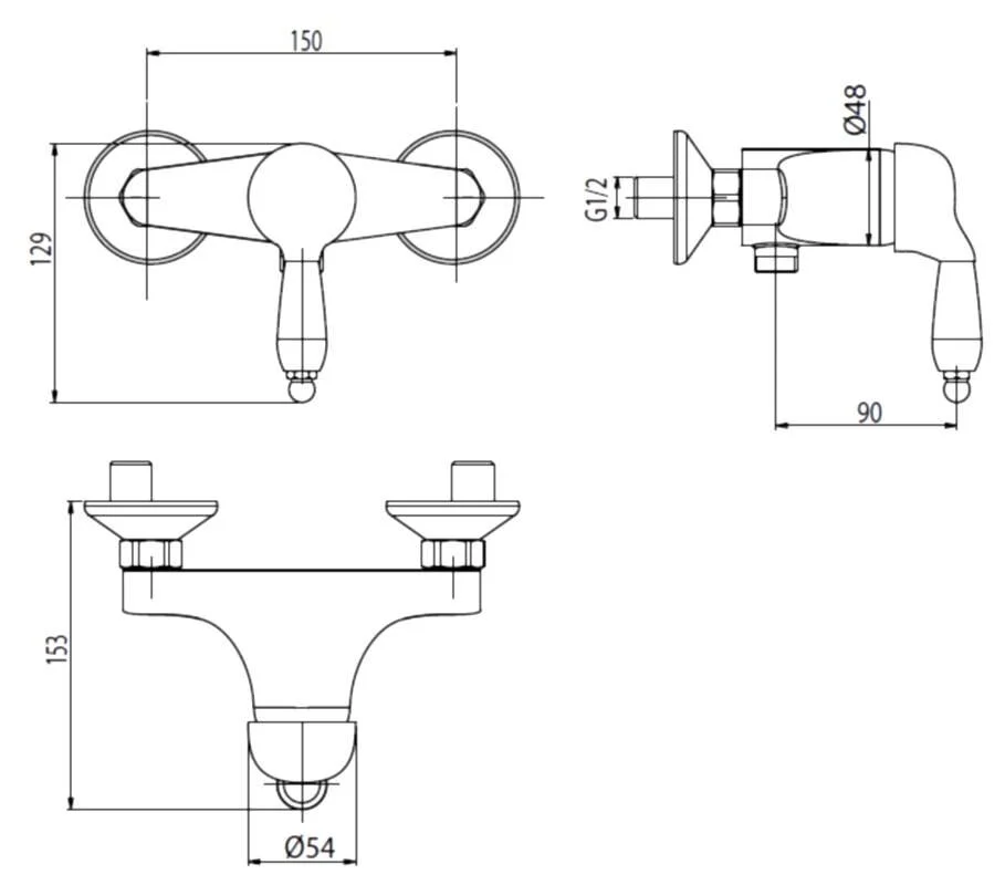 Смеситель для душа M&Z Desy DSY00804 бронза