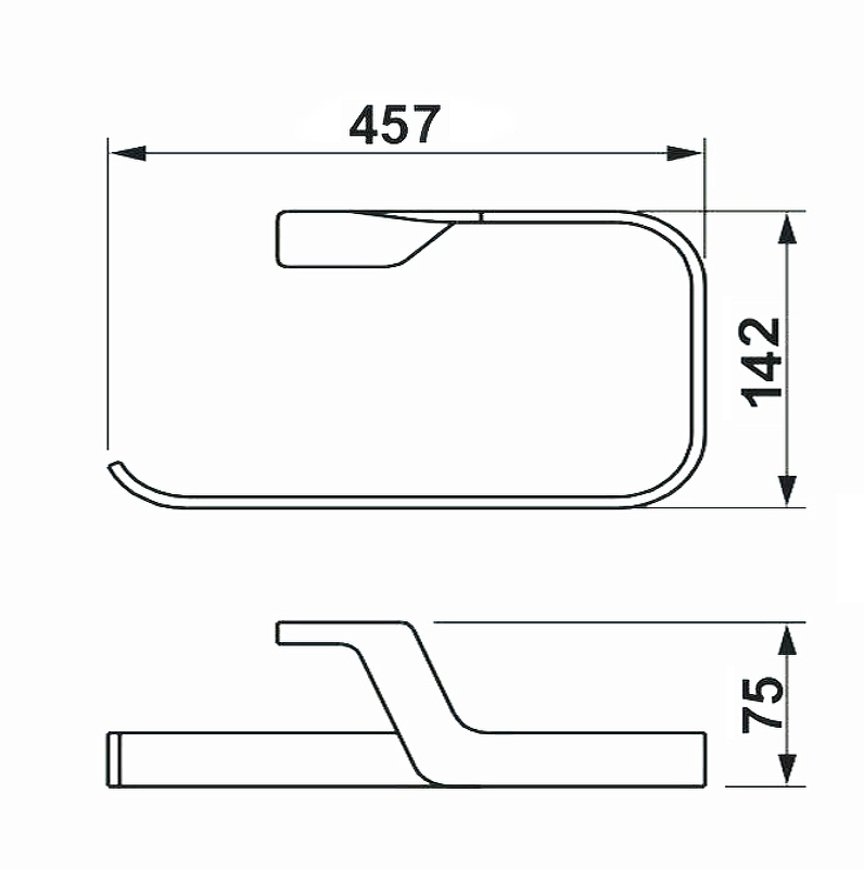 Полотенцедержатель Art&Max Gina AM-G-2733-Nr, черный