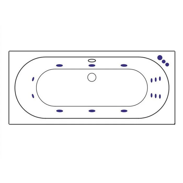 Акриловая ванна Excellent Oceana 160х75 WAEX.OCE16.SMART.GL золото, белый