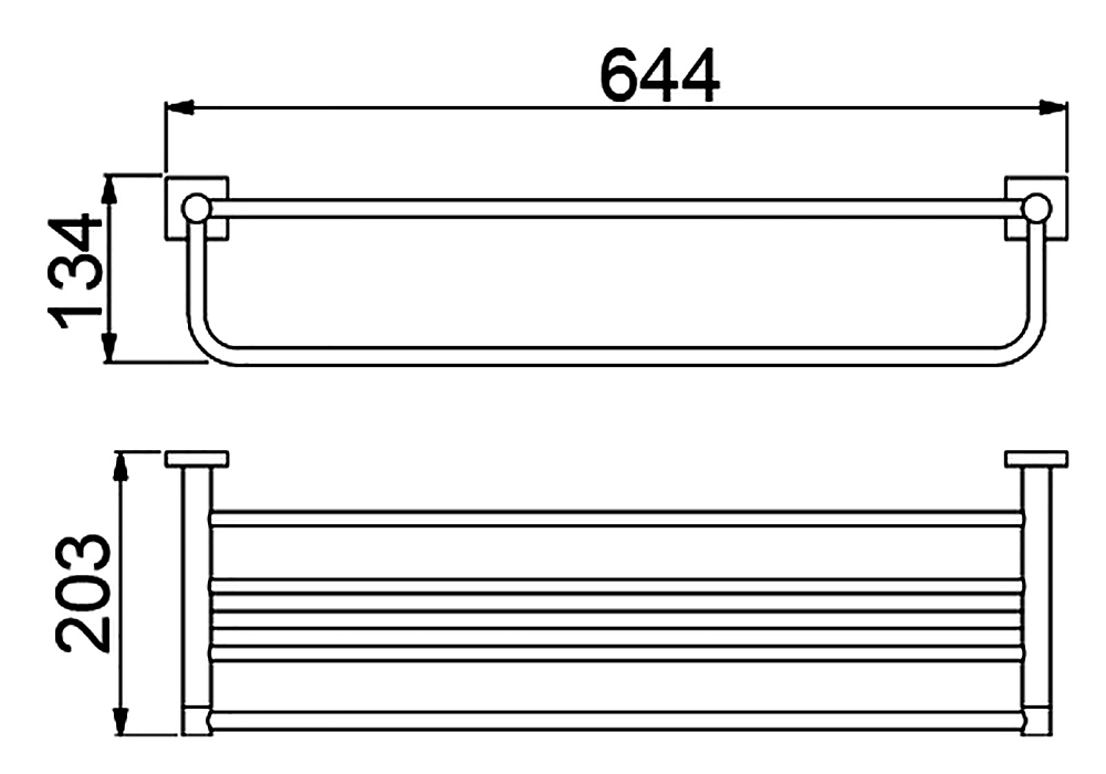 Полка Timo Selene 12058/03 черный