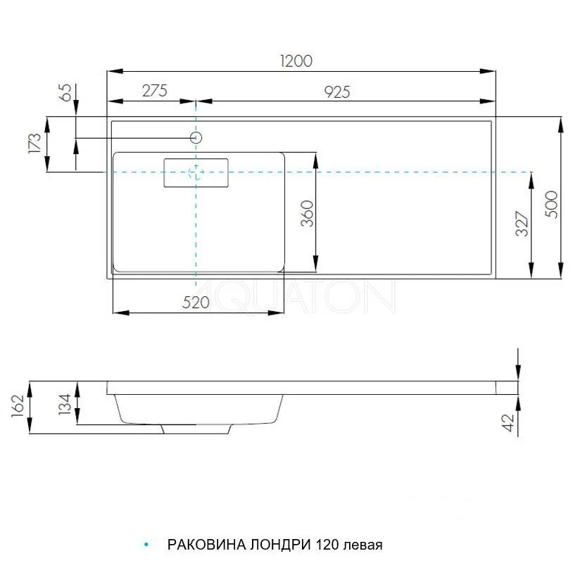 Тумба с раковиной Aquaton Лондри 1A2359K1LH010 белый