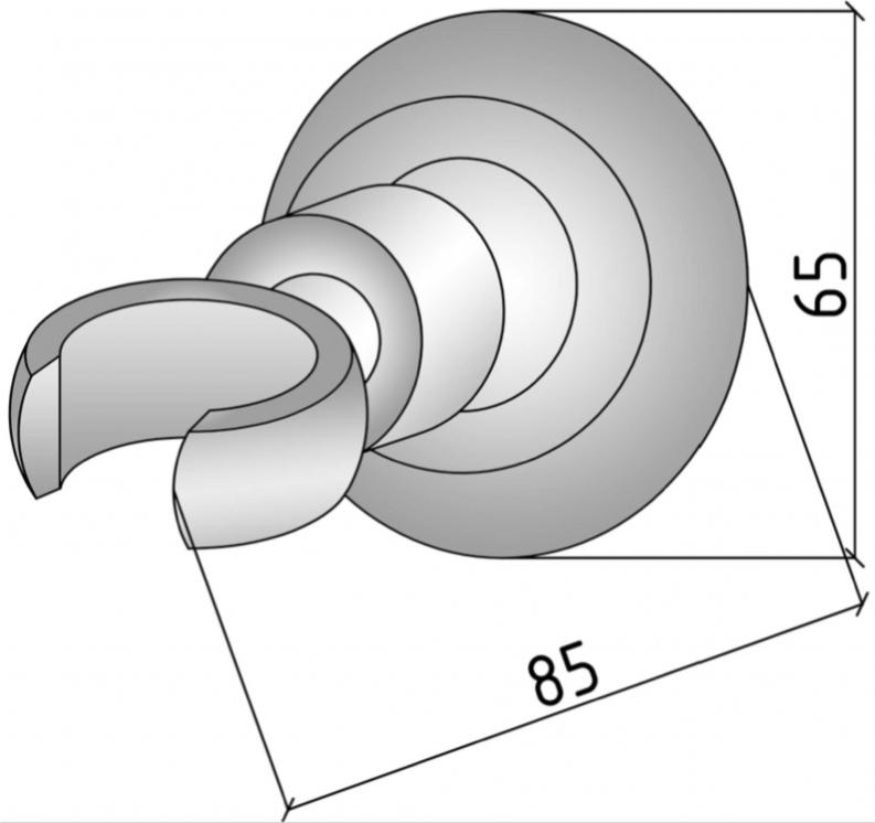 Держатель для душа Boheme Brillante 621, хром