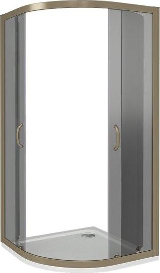 Душевой уголок 80х80 см Good Door Jazze R-80-B-BR ДЖ00035 стекло тонированное