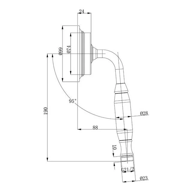 Душевая лейка Caprigo Parts 99-505-crm хром