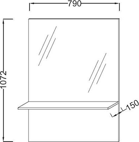 Зеркало высокое Jacob Delafon Struktura EB1213-E13