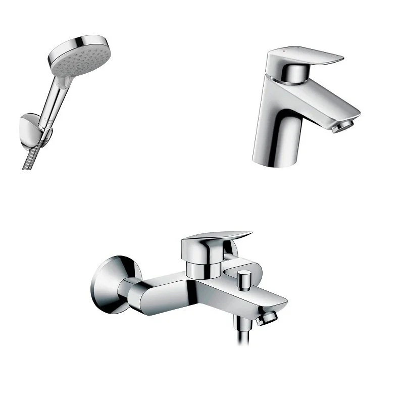 Душевой комплект Hansgrohe, хром, 71400000/71070000/26273000