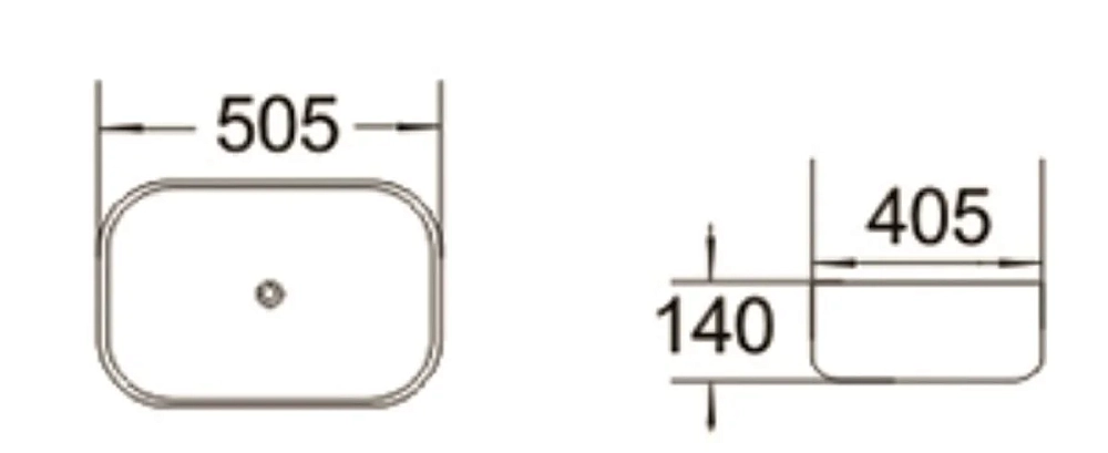 Раковина накладная SantiLine SL-1046 белый