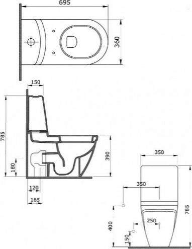 Бачок для унитаза Bocchi Taormina Arch 1018-001-0120, белый