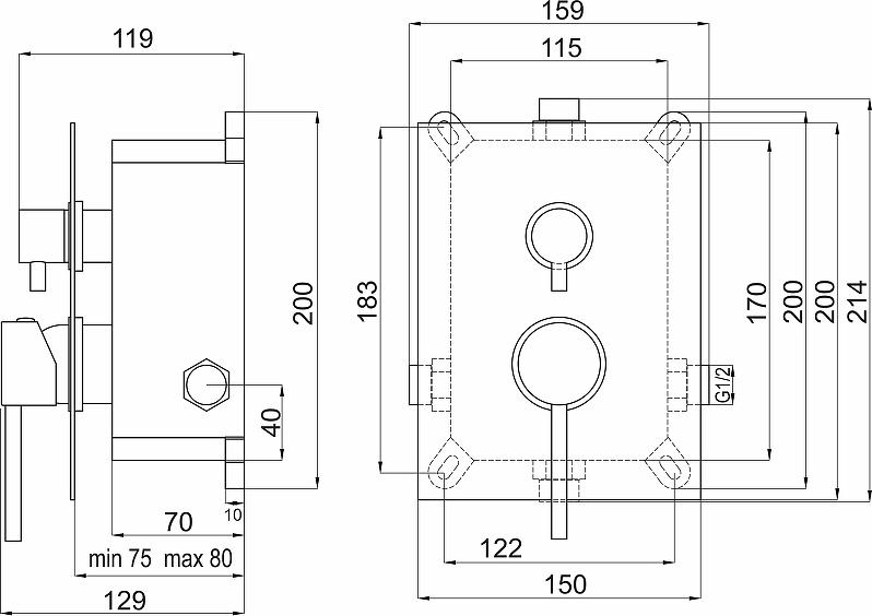 Смеситель для душа Ferro Fiesta BFI7P2BOX, хром